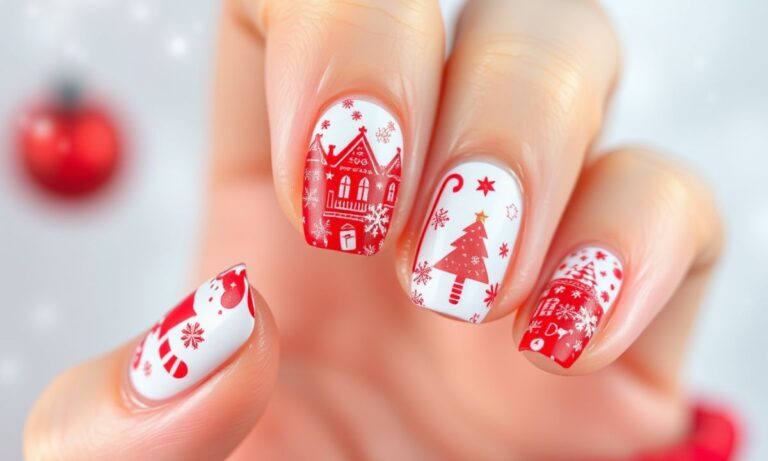 The Magic of Red and White Christmas Nail Designs 2025