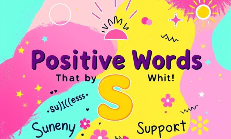 Positive Words That Begin With The Letter “S”