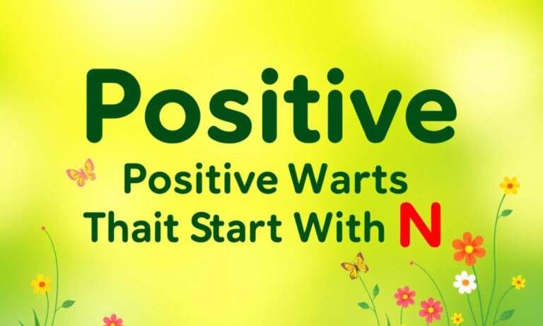 Positive Words That Start With N”