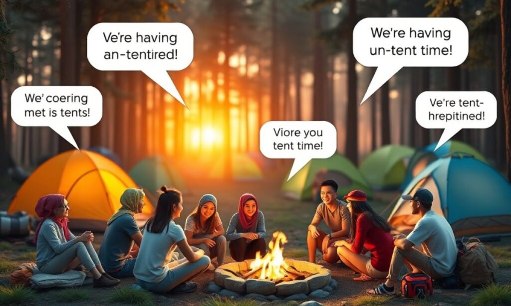 Tent Puns for Captions