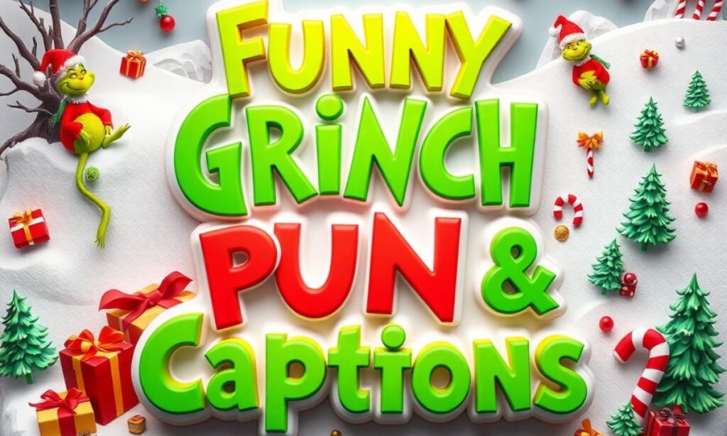 Funny Grinch Puns Captions