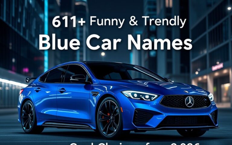 611+ Funny & Trendy Blue Car Names Cool Choices for 2026