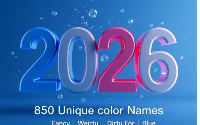 850 Unique Color Names Fancy, Weird, Dirty For Blue 2026